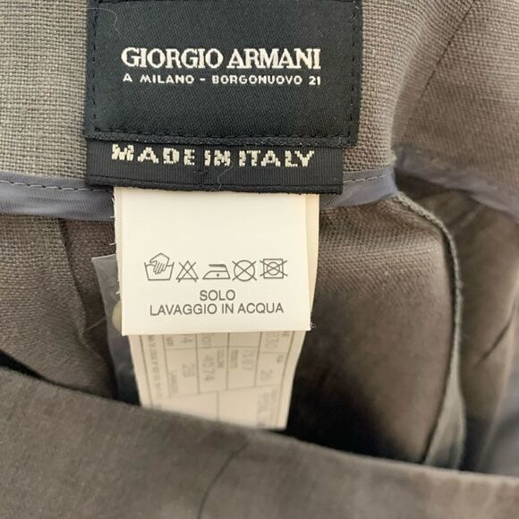 𝅺GIORGIO Armani Borgo 21 Black Label Linen Pants 12 - Picture 5 of 7